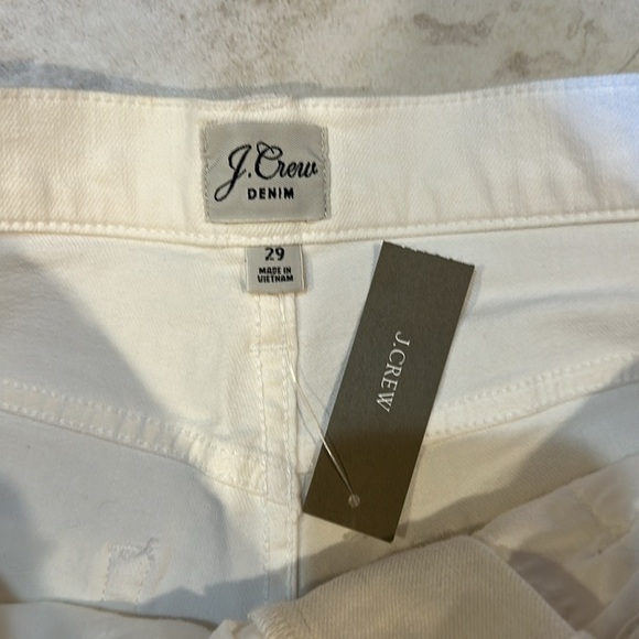 NWT! J Crew White Button Fly High Rise Denim Shorts 29 - Picture 4 of 8